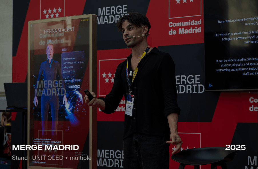 Merge Madrid UNIT OLED hologram activation