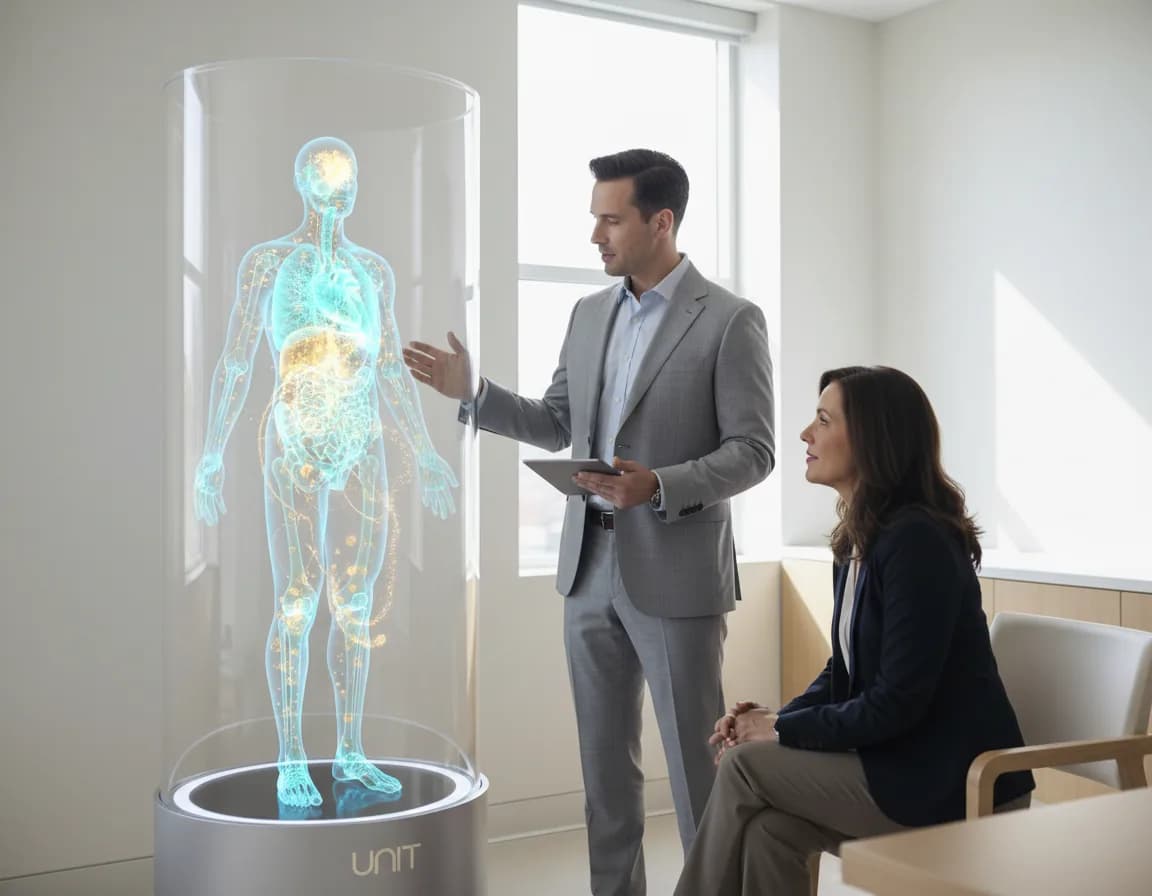 UNIT FAN human-scale holographic presenter